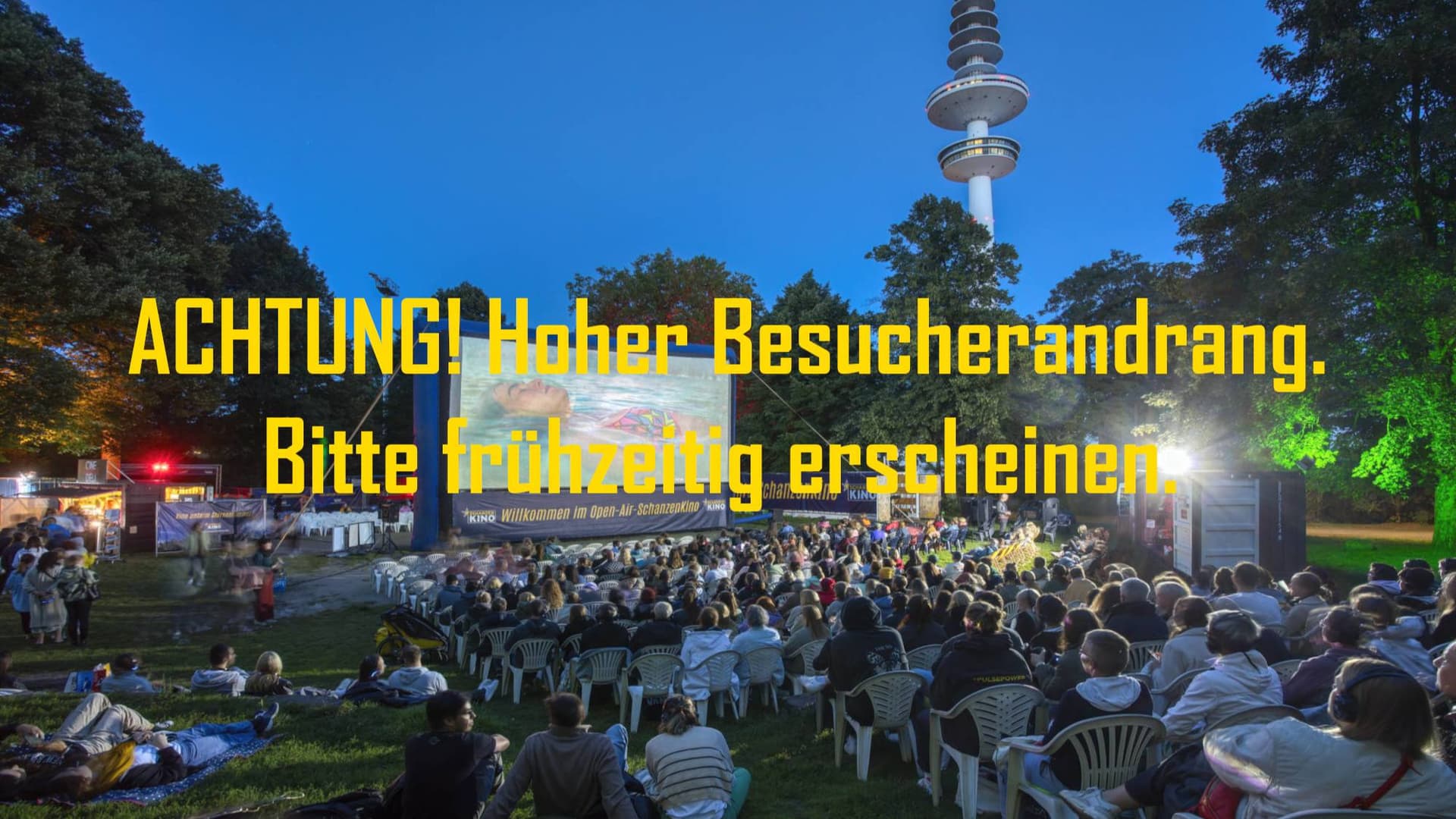 Achtung! Hoher Besucherandrang
